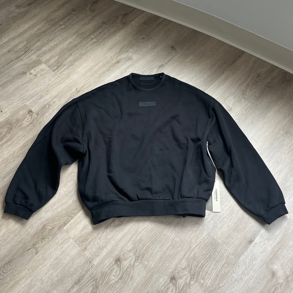 Essentials Black Crewneck